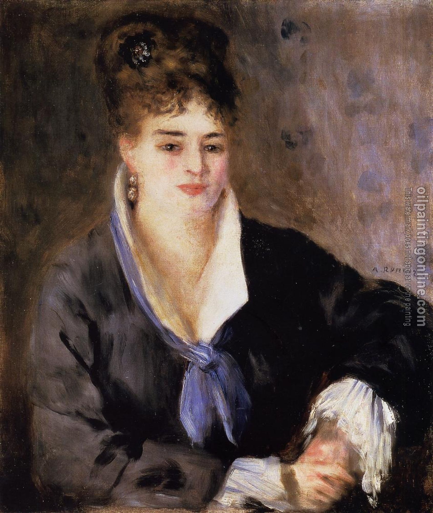 Renoir, Pierre Auguste - Lady in a Black Dress